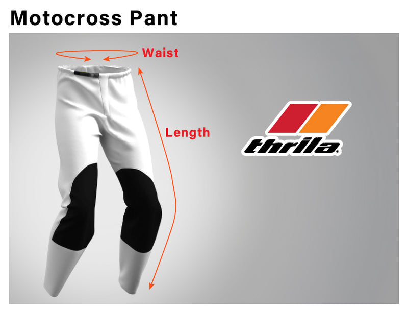 Motocross pant size chart