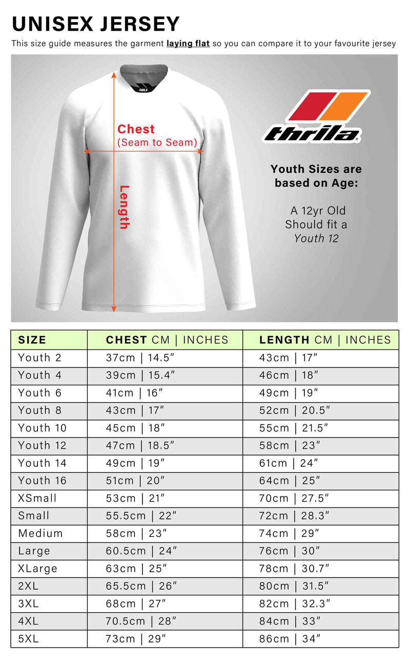Jersey size chart