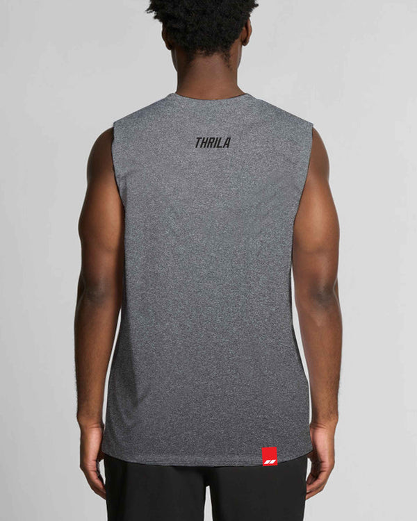 Mens Active Tank Grey