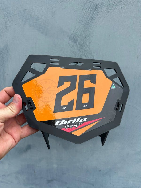 BMX Number Plate BLACK (Fits all Handlebar Sizes)