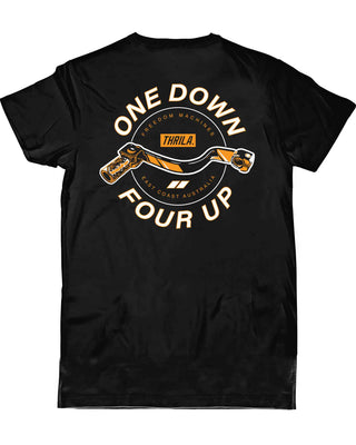 THRILA Four Up Adult Tee front view