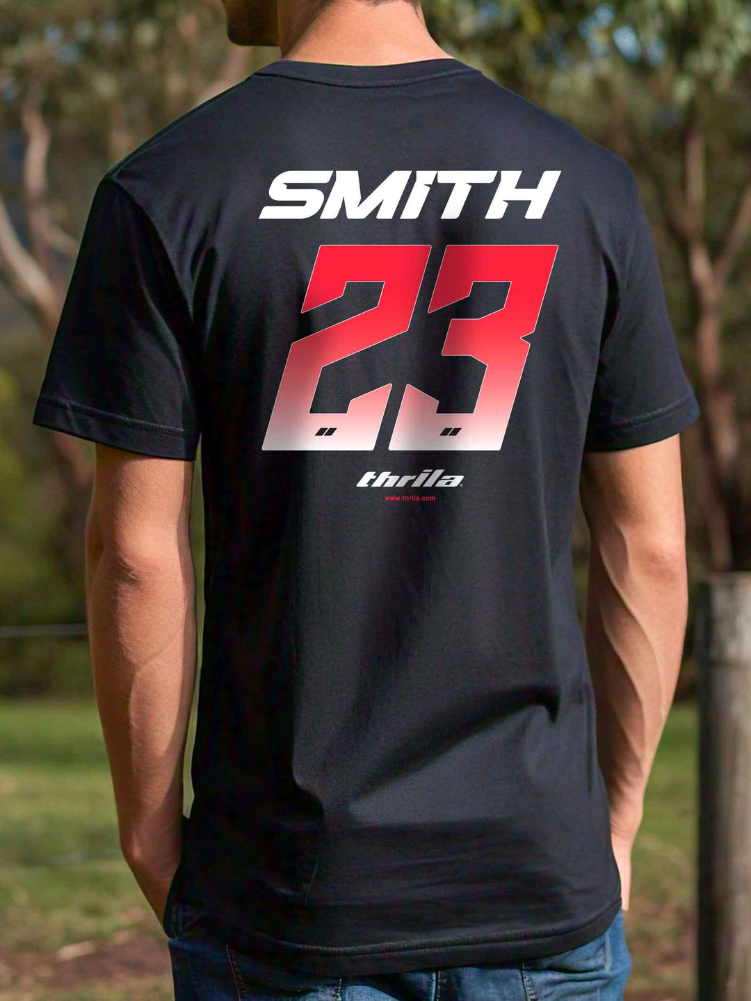 Racer CUSTOM NAME &amp; NUMBER Tee