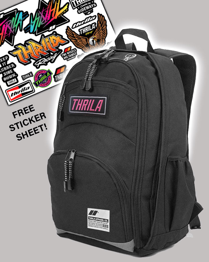 Sticker Rucksack Pink Stance Backpack / Pink Logo (Free Sticker Sheet) – thrila