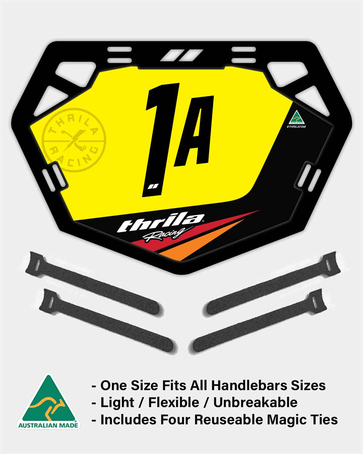 Vortex BMX Plate BLACK (Fits all Handlebar Sizes) thrila