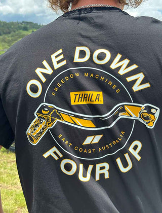 THRILA Four Up Adult Tee back view