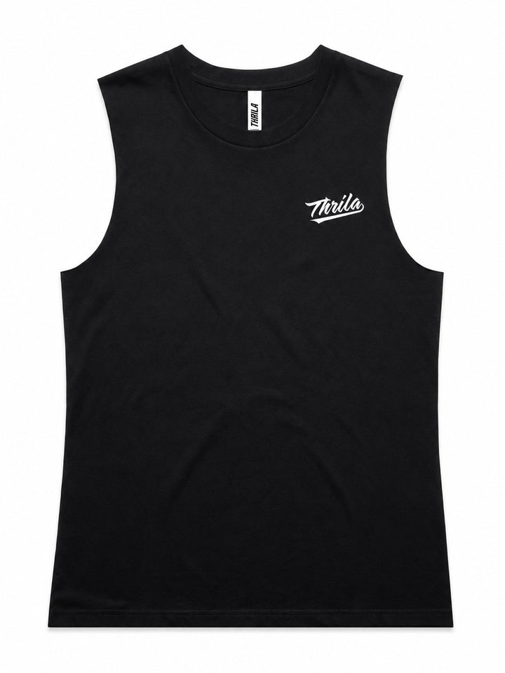Apache Black Ladies Top (Choose Tee or Tank) — tank front view