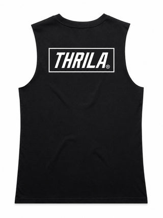 Box Black Ladies Top (Choose Tee or Tank) — tank back