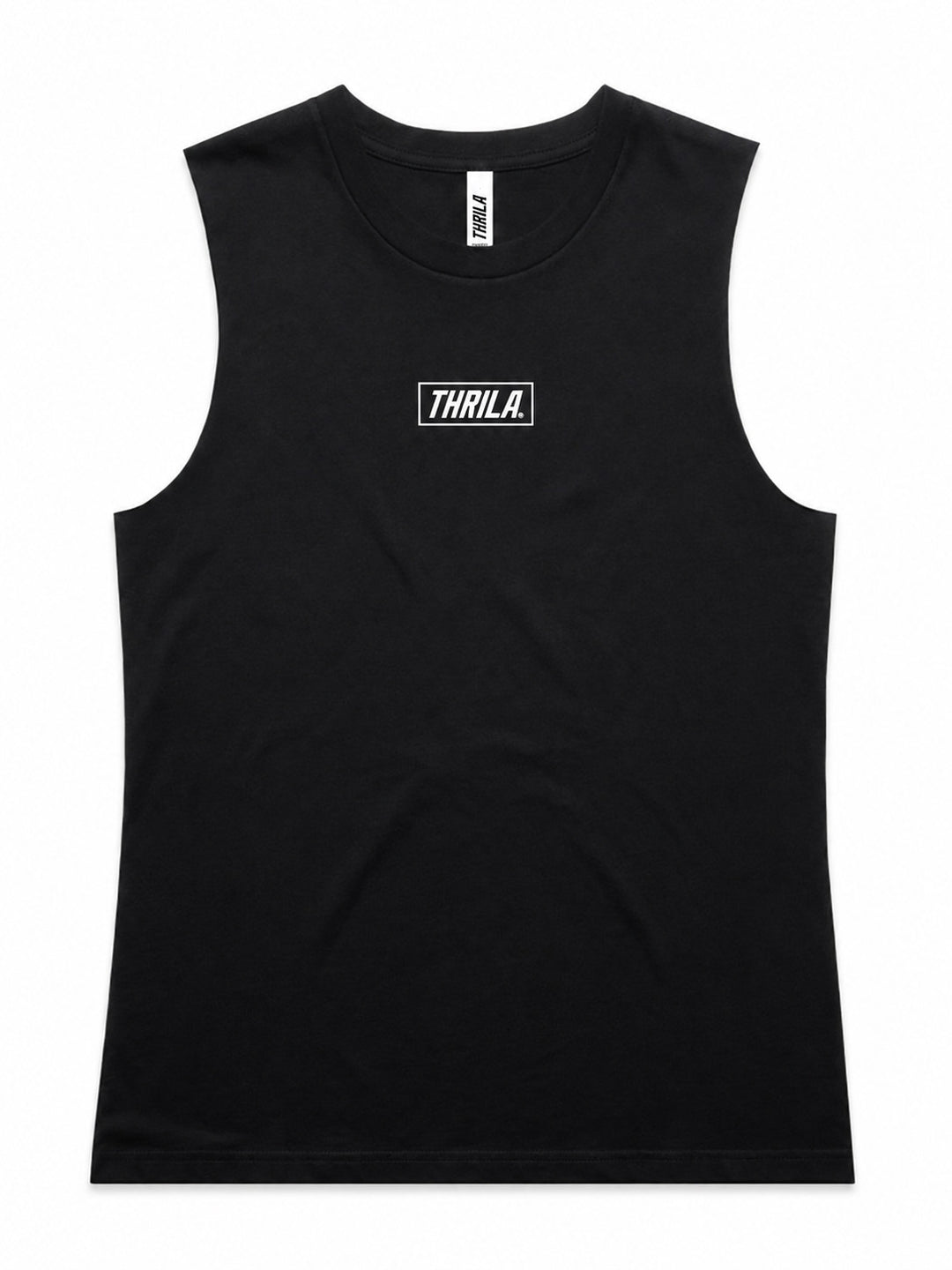 Box Black Ladies Top (Choose Tee or Tank) — tank front