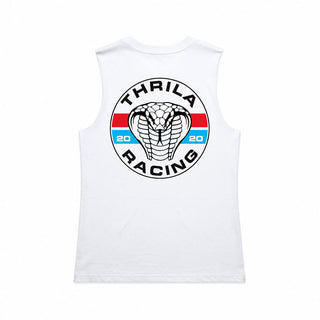 Cobra White Ladies Top (Choose Tee or Tank) — tank back view
