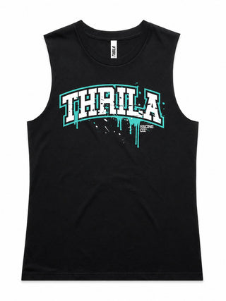 Drip Teal Ladies Top (Choose Tee or Tank) — tank front