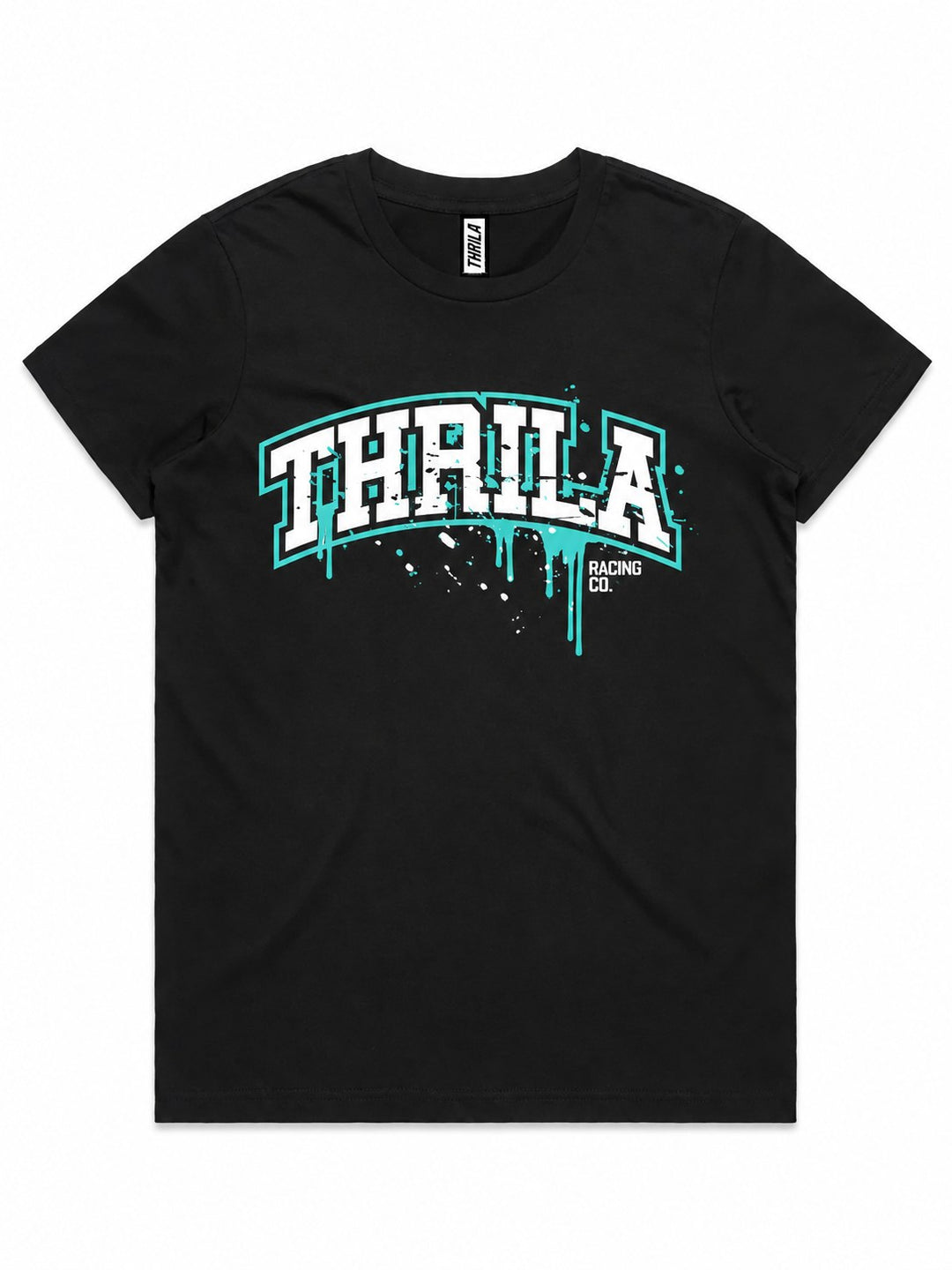 Drip Teal Ladies Top (Choose Tee or Tank) — tee front