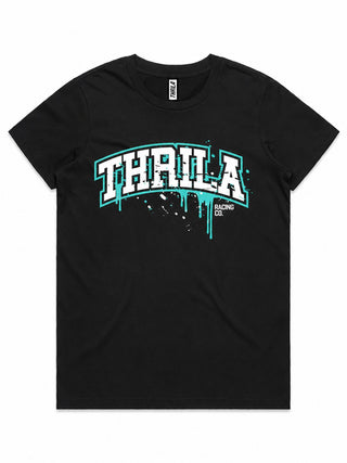 Drip Teal Ladies Top (Choose Tee or Tank) — tee front