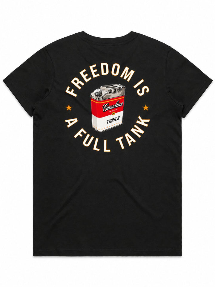 Gas Can Ladies Top (Choose Tee or Tank) — tee back view