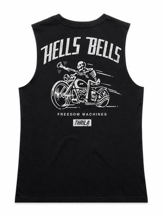 Hells Bells Ladies Top (Choose Tee or Tank) — tank back view