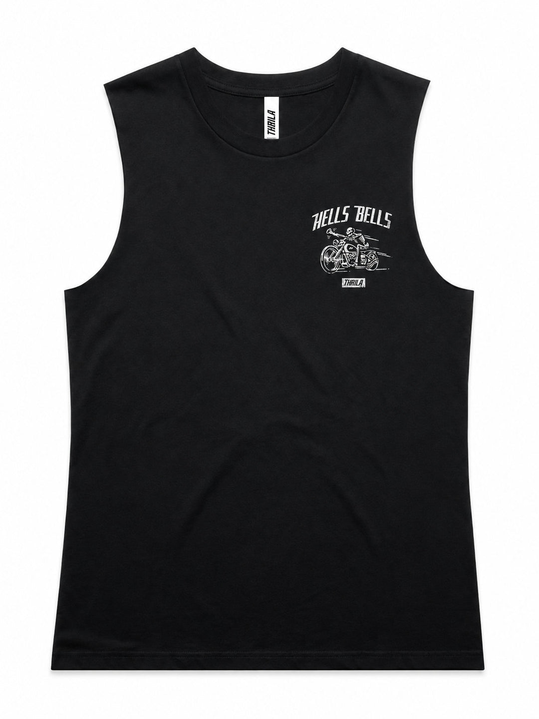 Hells Bells Ladies Top (Choose Tee or Tank) — tank front view