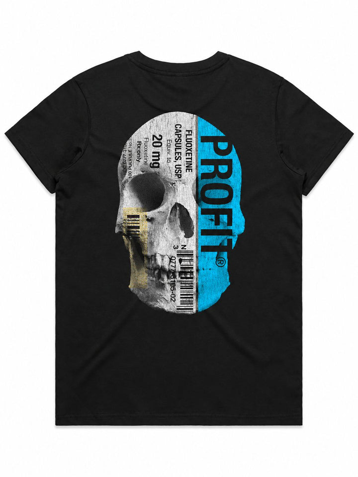 Profit (Art Series) Ladies Top (Choose Tee or Tank) — tee back