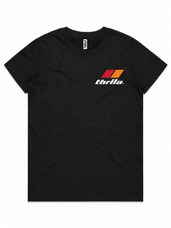 Racer Ladies Top (Choose Tee or Tank) — tee front view
