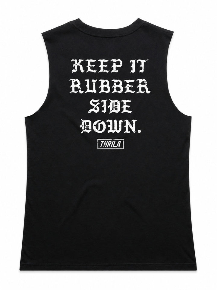 Rubber Down Ladies Top (Choose Tee or Tank) — tank back