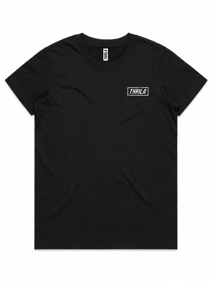 Rubber Down Ladies Top (Choose Tee or Tank) — tee front