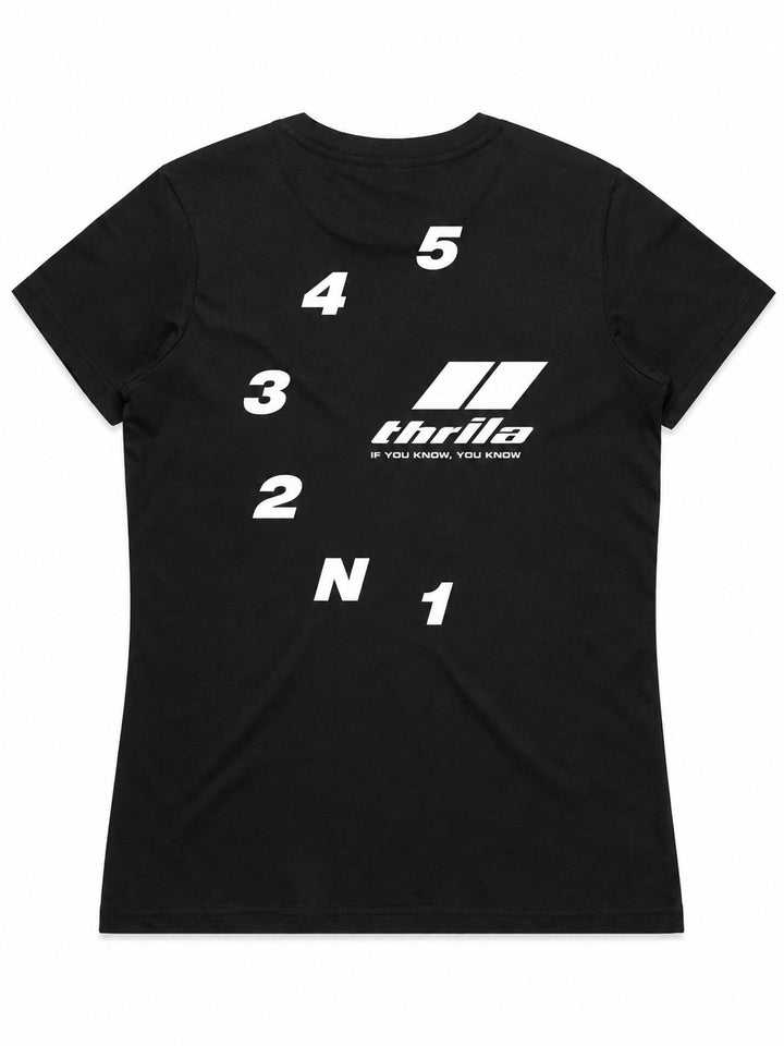 Shifter Ladies Top (Choose Tee or Tank) — tee back