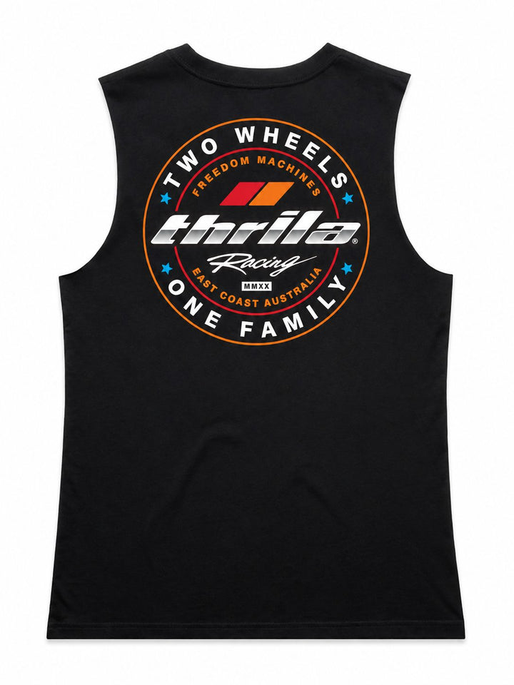 Two Wheels Ladies Top (Choose Tee or Tank) — tank back view