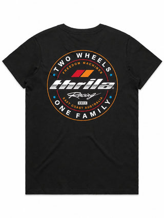 Two Wheels Ladies Top (Choose Tee or Tank) — tee back view