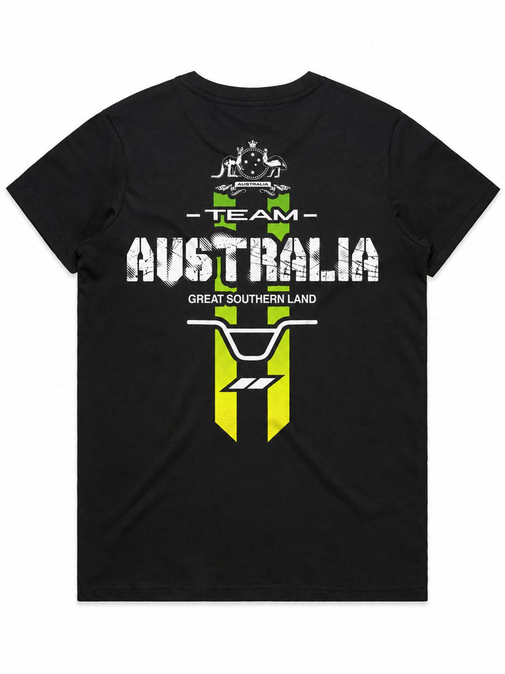 Team Australia 2026 Ladies Top (Choose Tee or Tank) — tee back view
