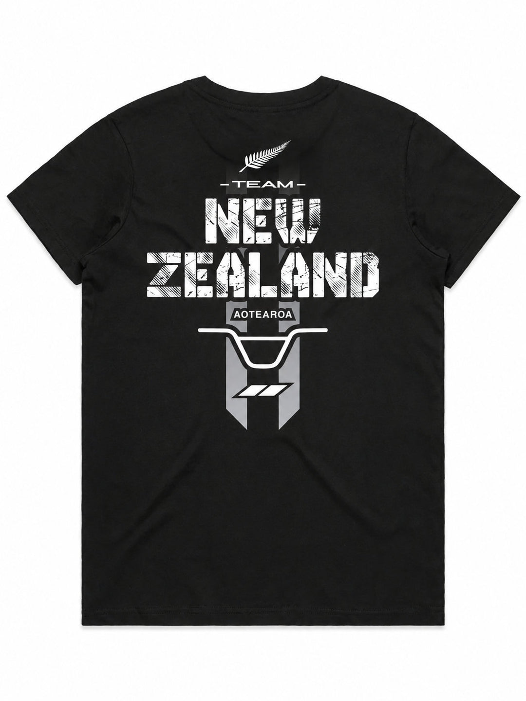 Team NZ 2026 Ladies Top (Choose Tee or Tank) — tee back view