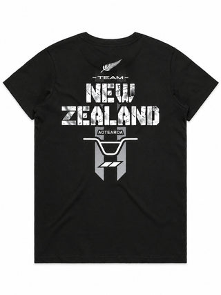 Team NZ 2026 Ladies Top (Choose Tee or Tank) — tee back view