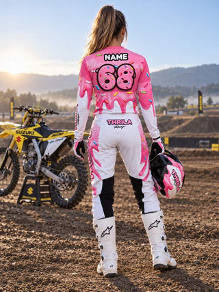 THRILA Glazed Motocross racewear on a rider