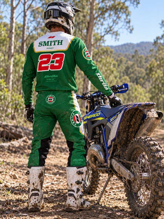 THRILA Thirst Motocross racewear on a rider