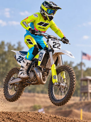THRILA Electron Motocross racewear on a rider