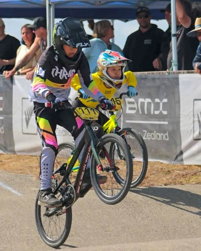 THRILA Fusion BMX/MTN Bike racewear on a rider